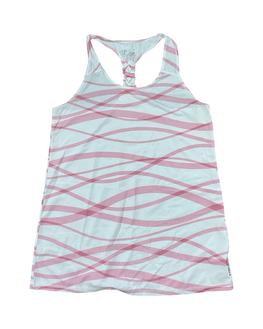 Athletic Tank Top By Head In Pink & White, Size:L