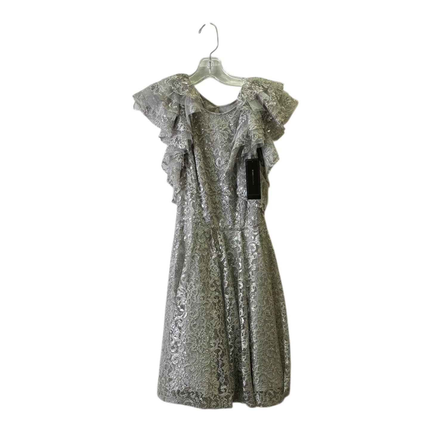 Dress Party Short By Bcbgmaxazria In Silver, Size:0