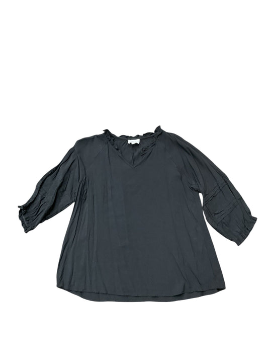 Top 3/4 Sleeve By Andree By Unit In Black, Size:Xl