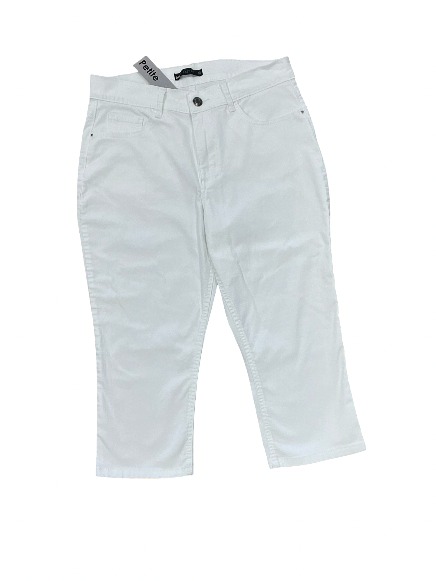 Jeans Cropped By Lee In White Denim, Size:12P
