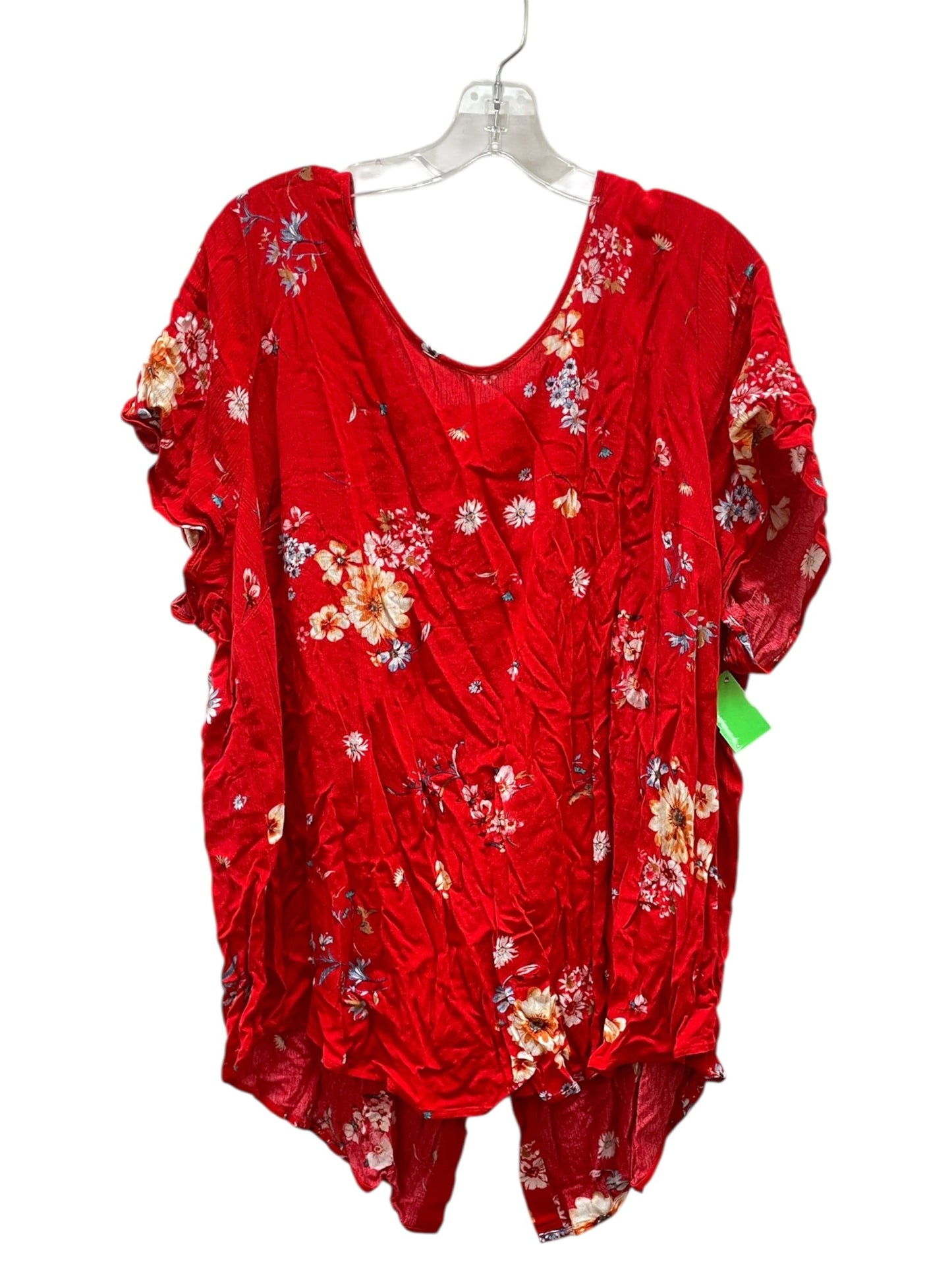 Top Ss Basic By Torrid In Floral Print, Size:3X