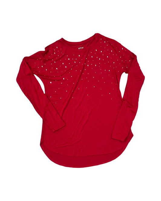 Top Ls By Apt 9 In Red, Size:Xs