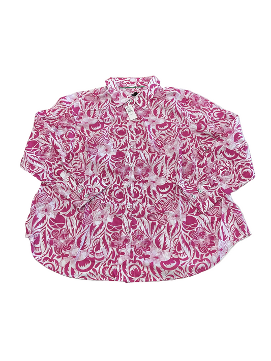 Top Ls By Talbots In Pink & White, Size:2XP
