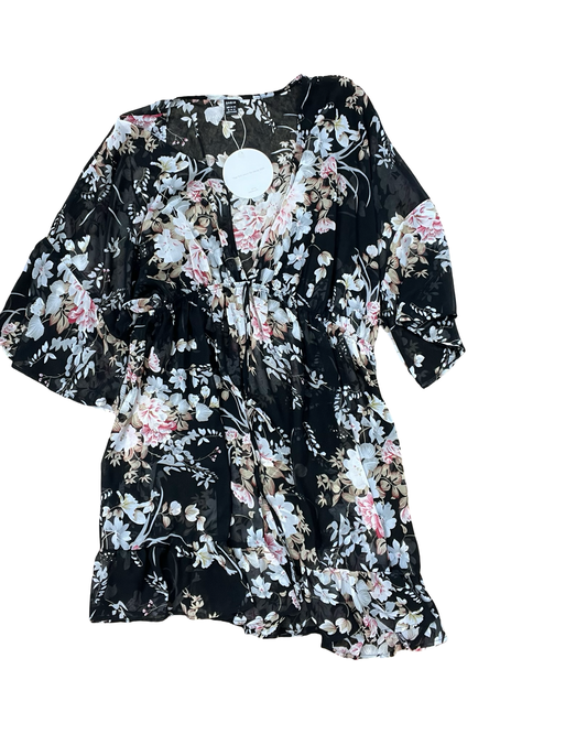 Kimono By Shein In Black, Size:Xl