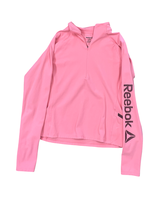 Athletic Top Ls Collar By Reebok In Pink, Size:L
