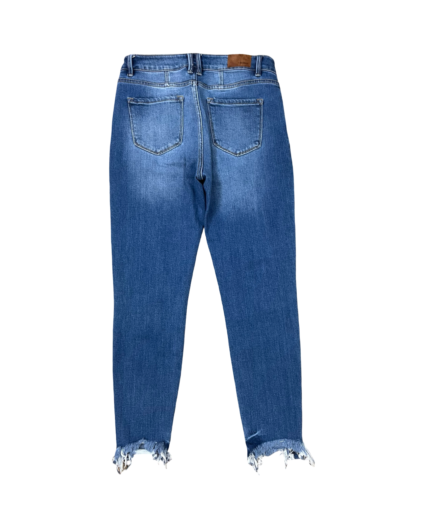Jeans Skinny By Bohme In Blue Denim, Size:8