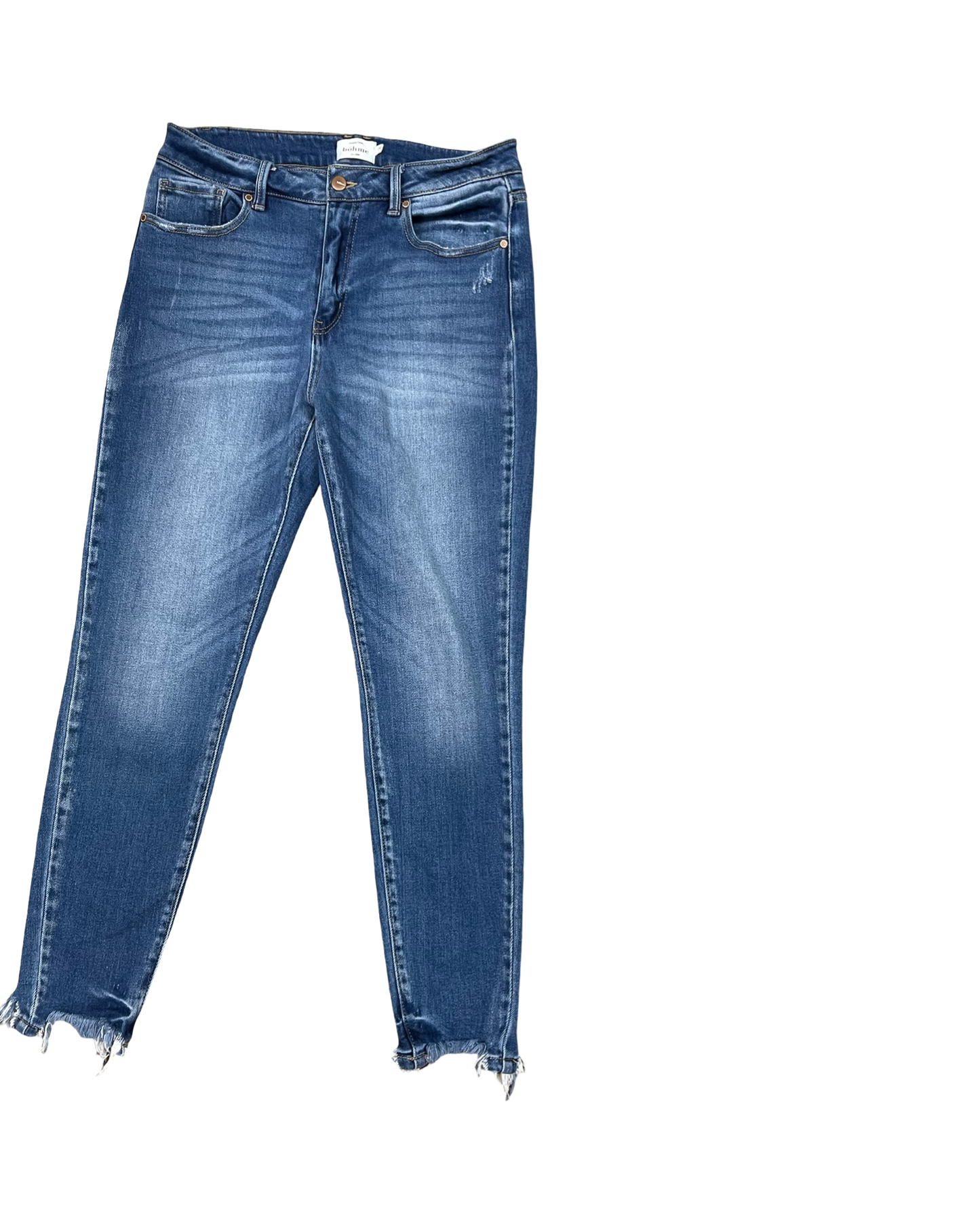 Jeans Skinny By Bohme In Blue Denim, Size:8