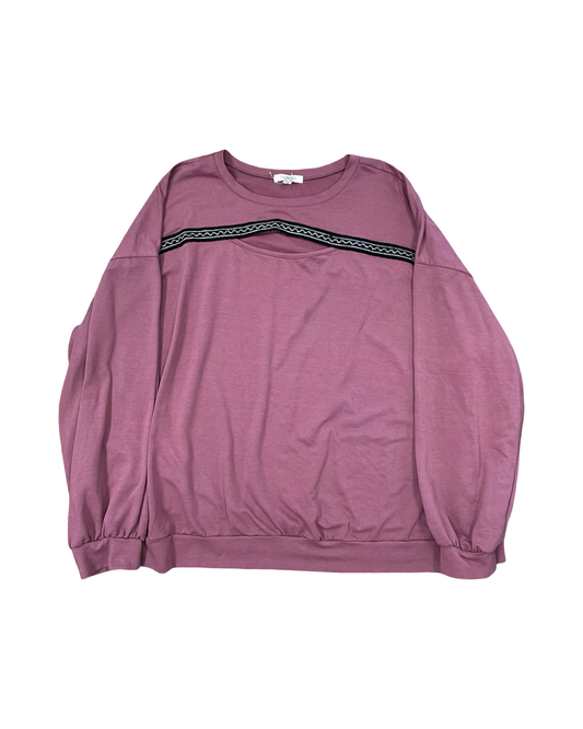 Top Ls By Como Blu In Purple, Size:3X