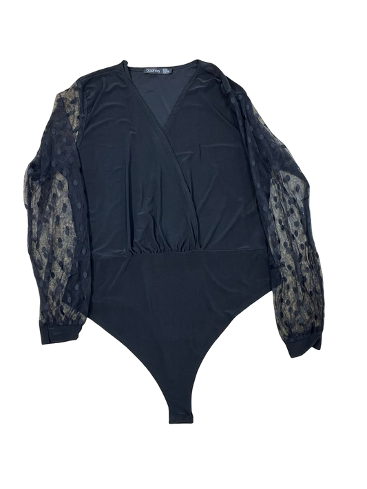 Bodysuit By Boohoo Boutique In Black, Size:1X