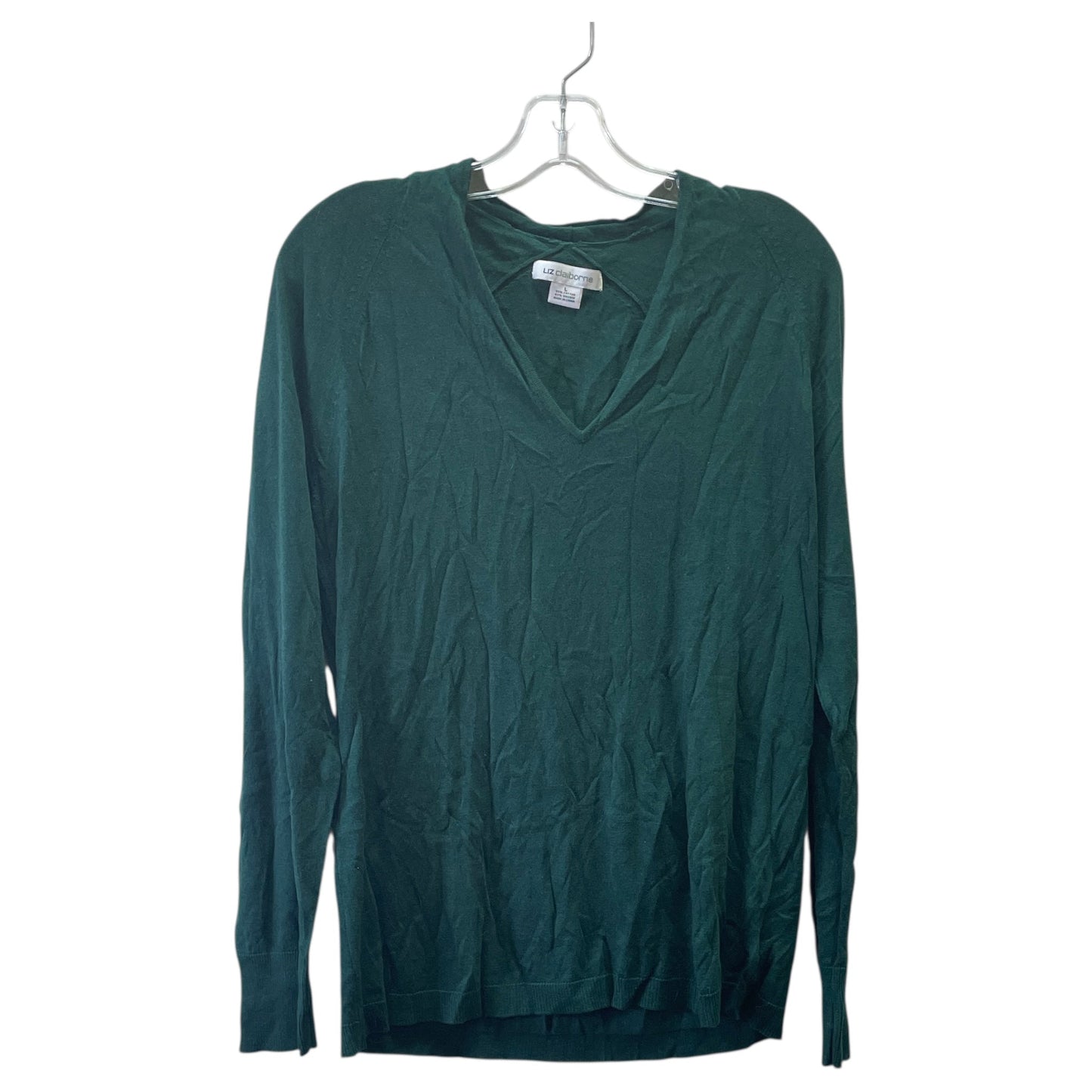Sweater By Liz Claiborne In Green, Size:L