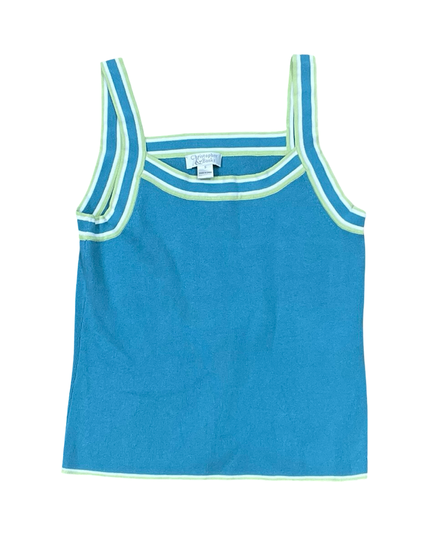 Top Cami By Christopher And Banks In Blue & Green, Size:S