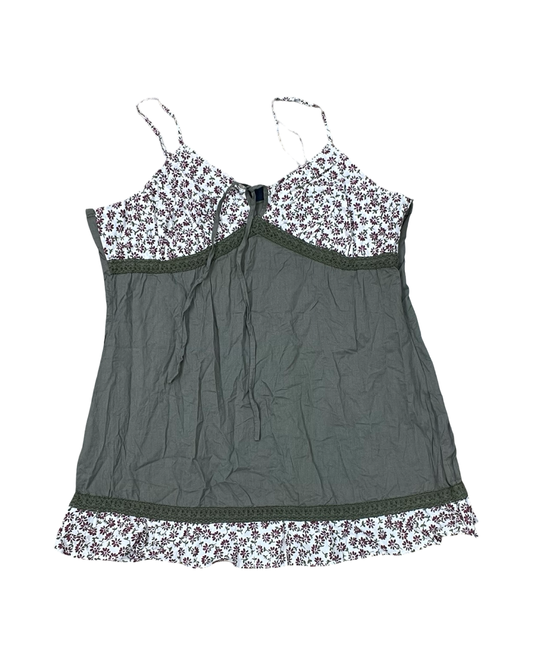 Top Cami By Bp In Cream & Green, Size:Xl