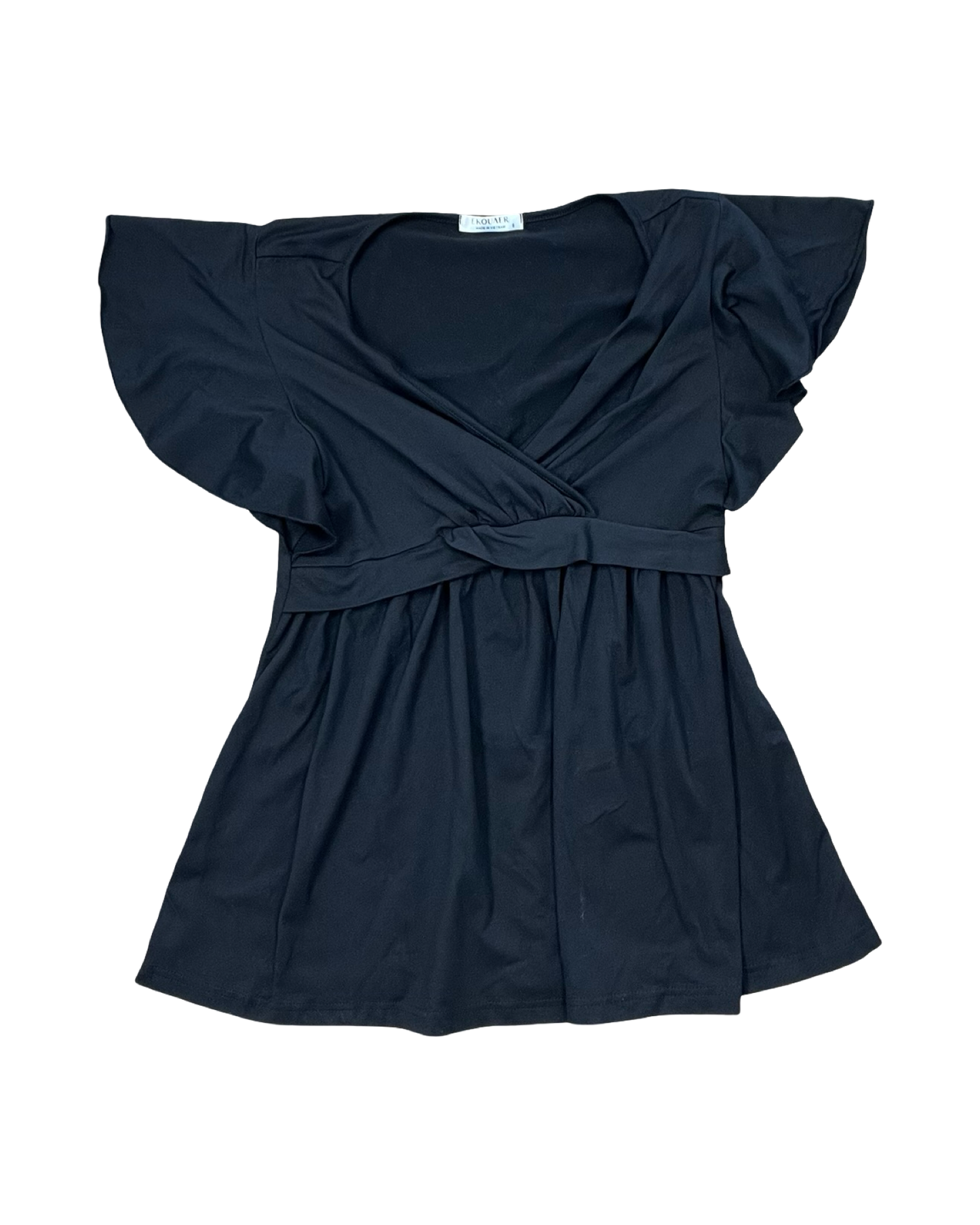 Top Ss By Ekouaer In Black, Size:S