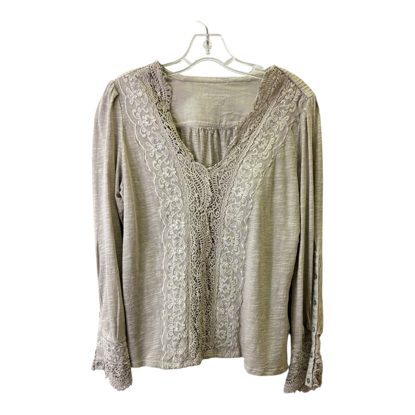 Top Ls Basic By Soft Surroundings In Taupe, Size:S