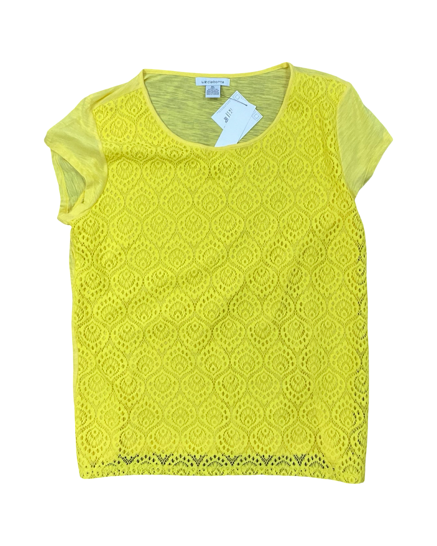 Top Ss By Liz Claiborne In Yellow, Size:Xl
