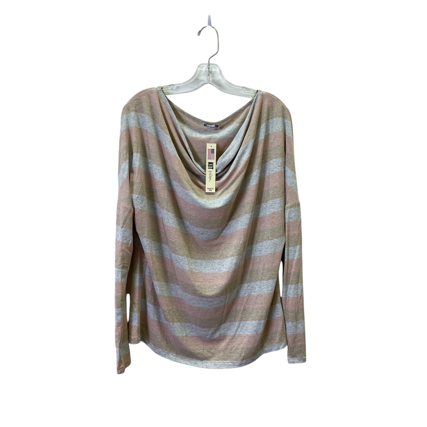 Top Ls By Kut In Gold & Grey, Size:Xl