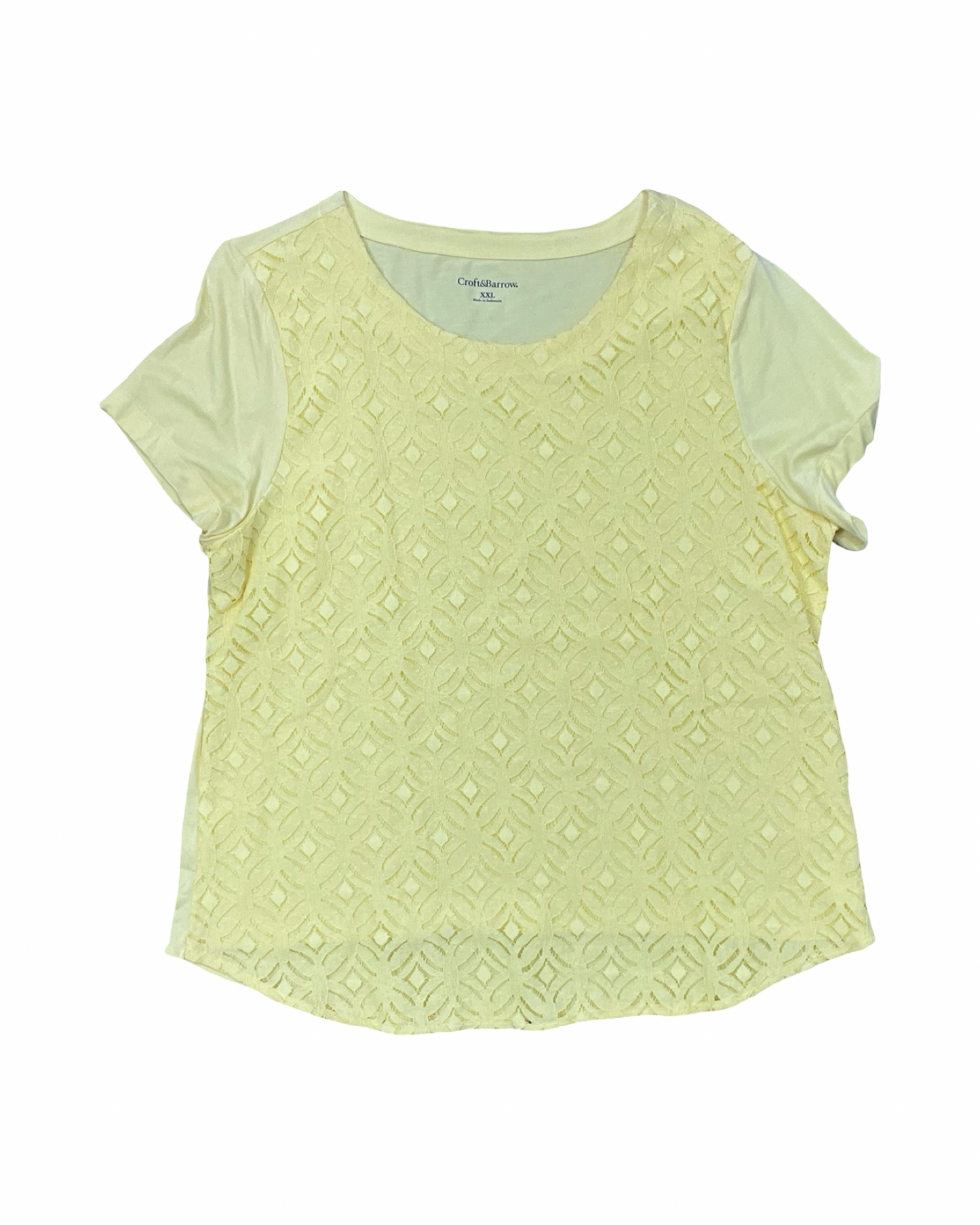 Top Ss By Croft And Barrow In Yellow, Size:1X