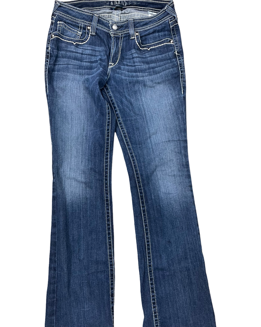 Jeans Boot Cut By Ariat In Blue Denim, Size:10L