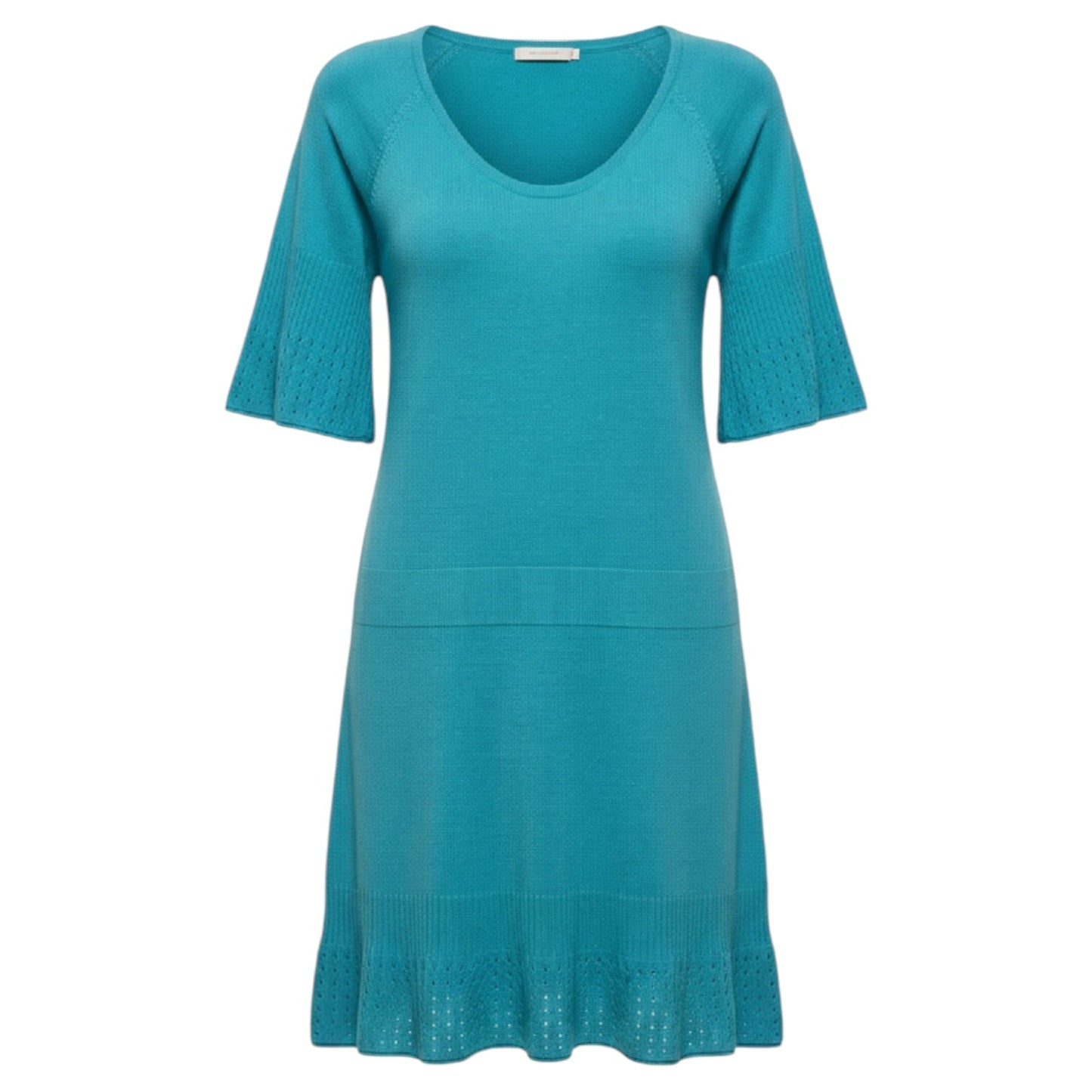 Cashmere Knit Mini Dress By Calypso St Barth In Aqua, Size: M
