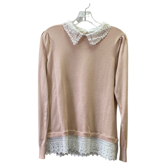 Top Ls By Adrianna Papell In Pink & White, Size:M