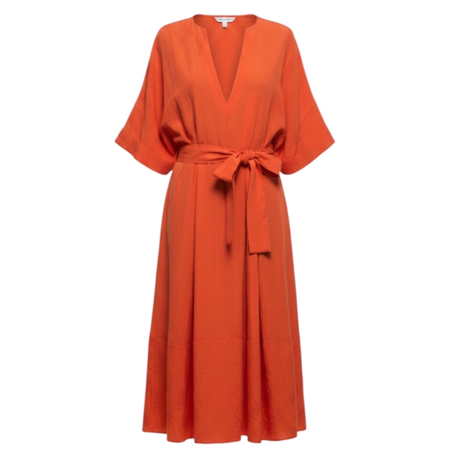 Cuffed Short Sleeve Maxi Dress By Vince In Orange, Size: S