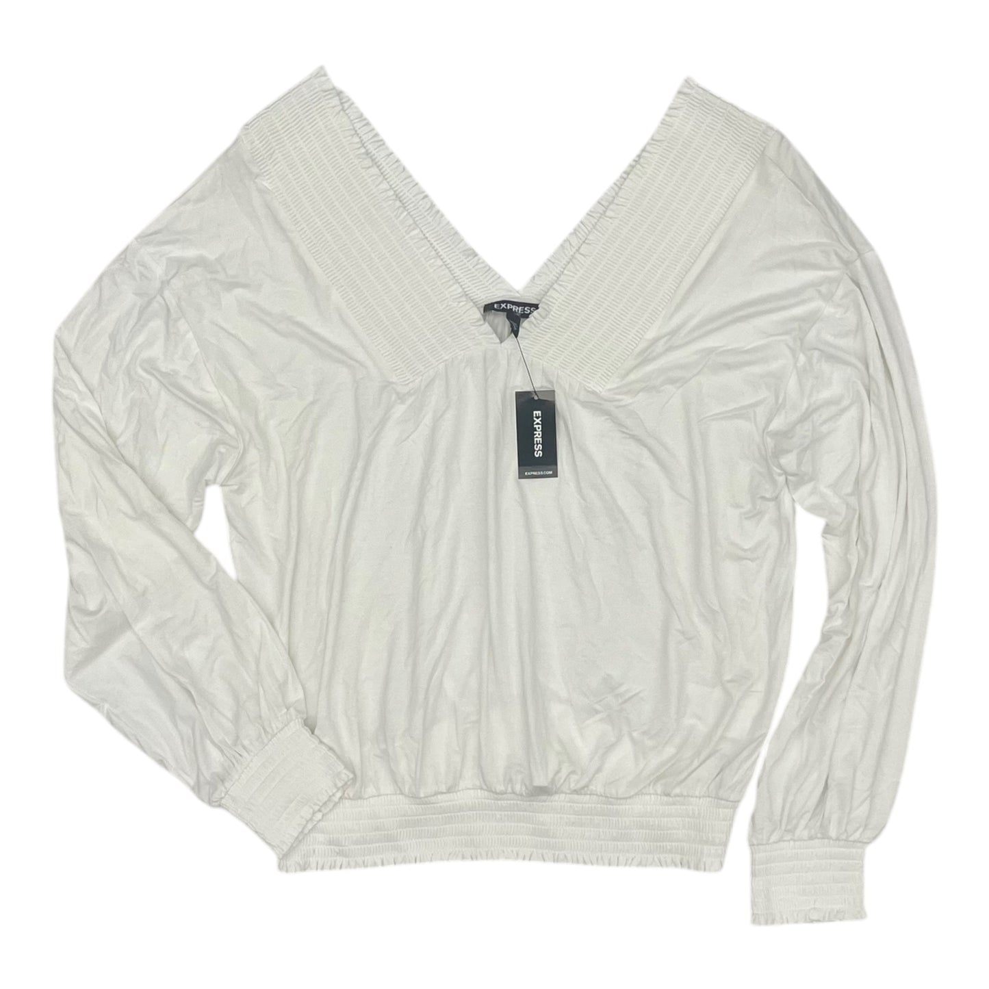 Top Ls By Express In White, Size:M