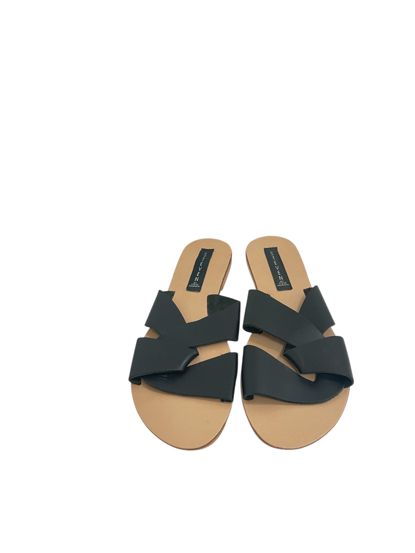 Sandals Flats By STEVEN BY STEVE MADDEN In Black, Size:9.5