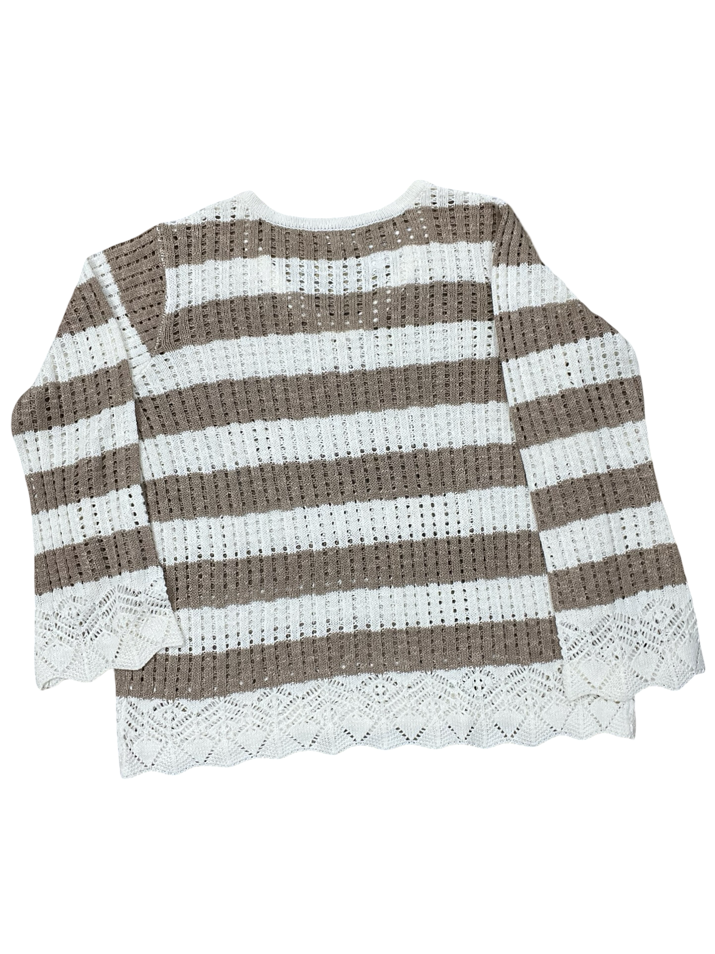 Top Ls By Maurices In Tan & White, Size:Xl