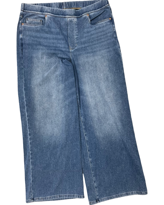 Jeans Wide Leg By Lands End In Blue Denim, Size:1X