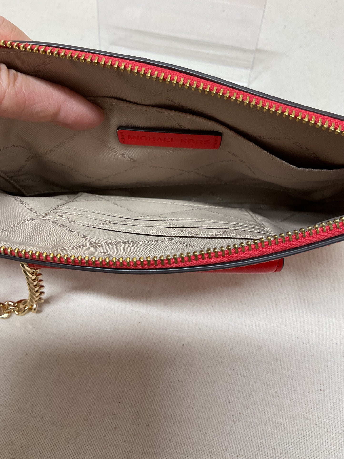 Wristlet Designer By Michael Kors In Red, Size:Large