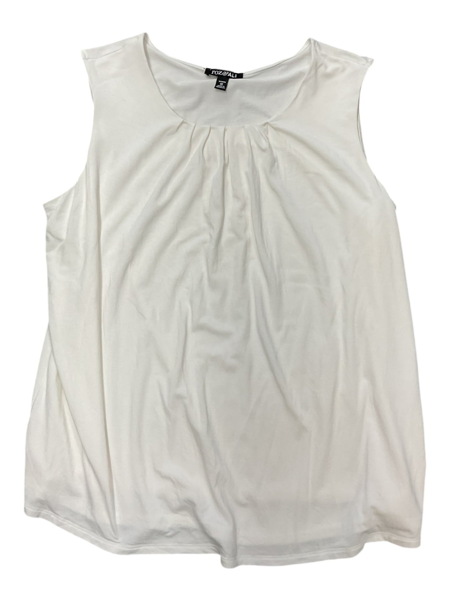 Tank Top By Roz And Ali In White, Size:1X