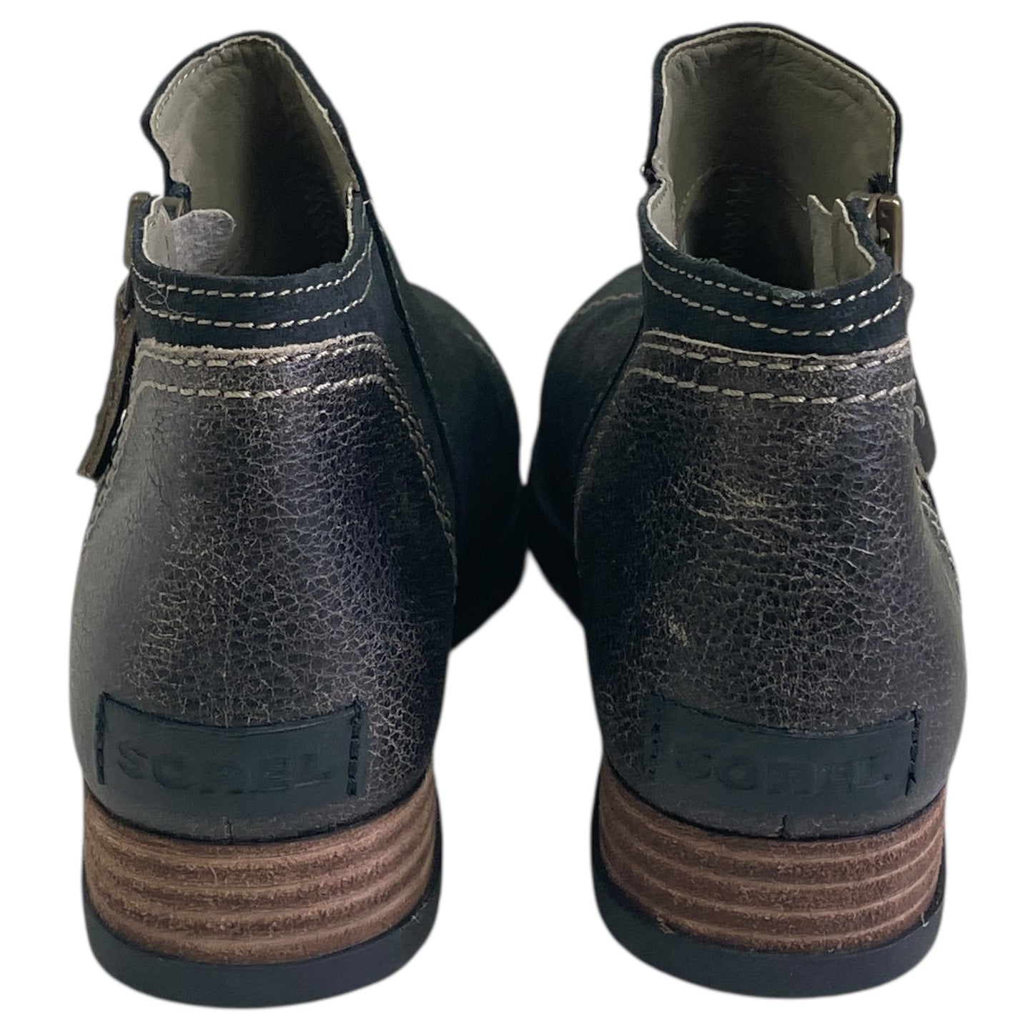 Boots Ankle Flats By Sorel In Black, Size:7