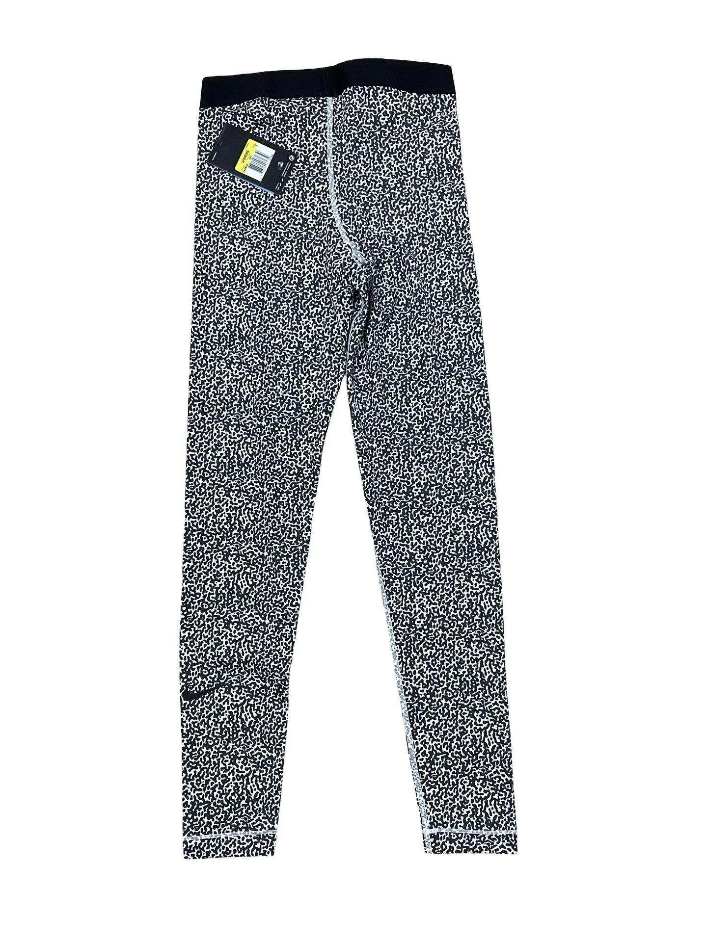 Athletic Leggings By Nike In Black & White, Size:S