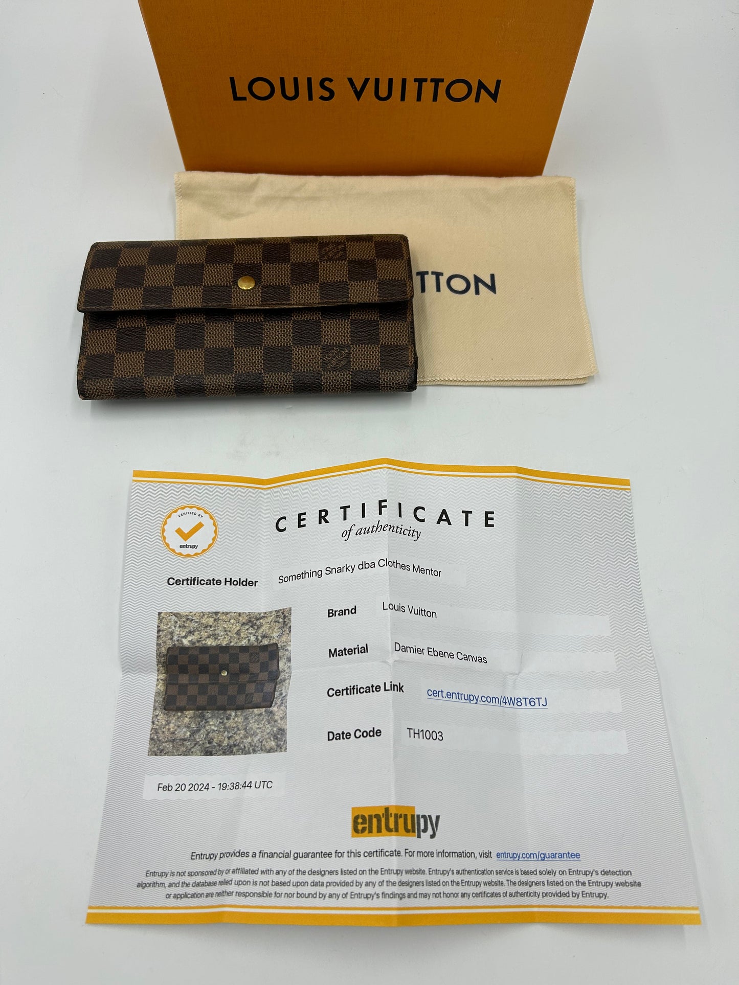 Louis Vuitton Damier Ebene Wallet