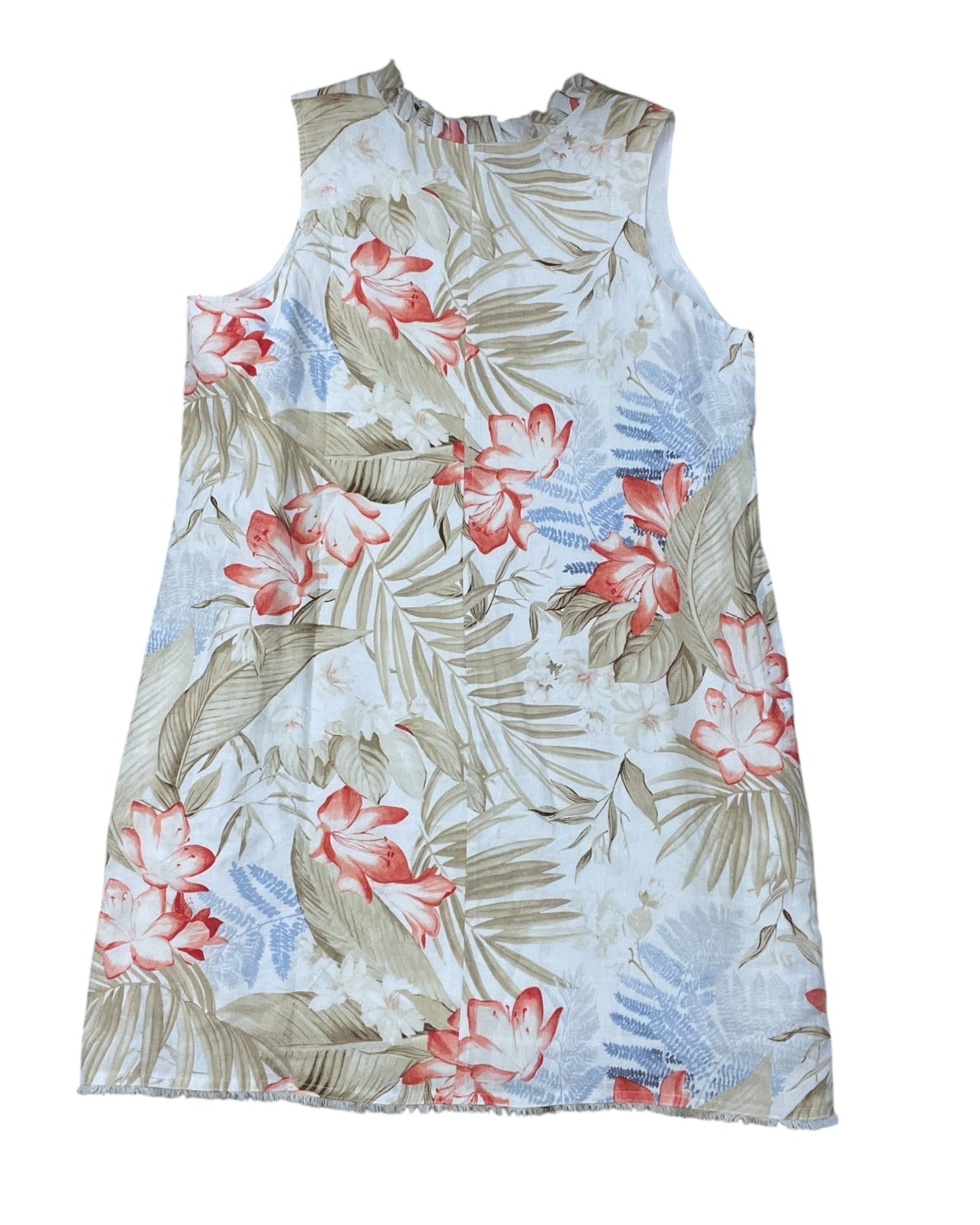 Dress Casual Midi By Tommy Bahama In Tan & White, Size:Xl