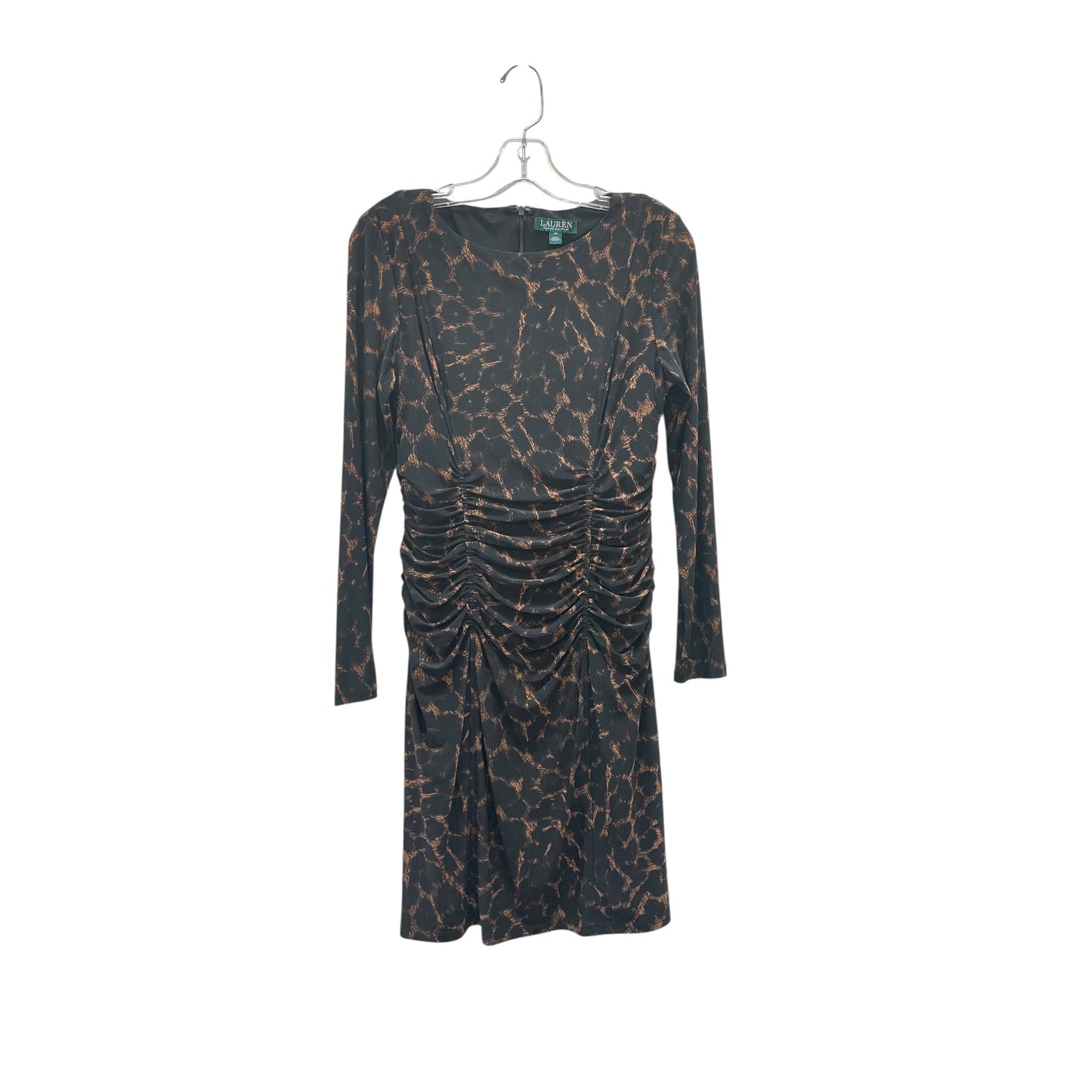 Dress Party Long By Lauren By Ralph Lauren In Black & Brown, Size:10
