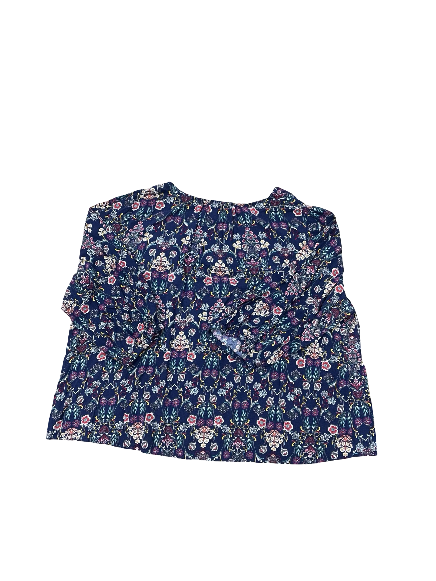Top 3/4 Sleeve By St Johns Bay In Blue, Size:3X