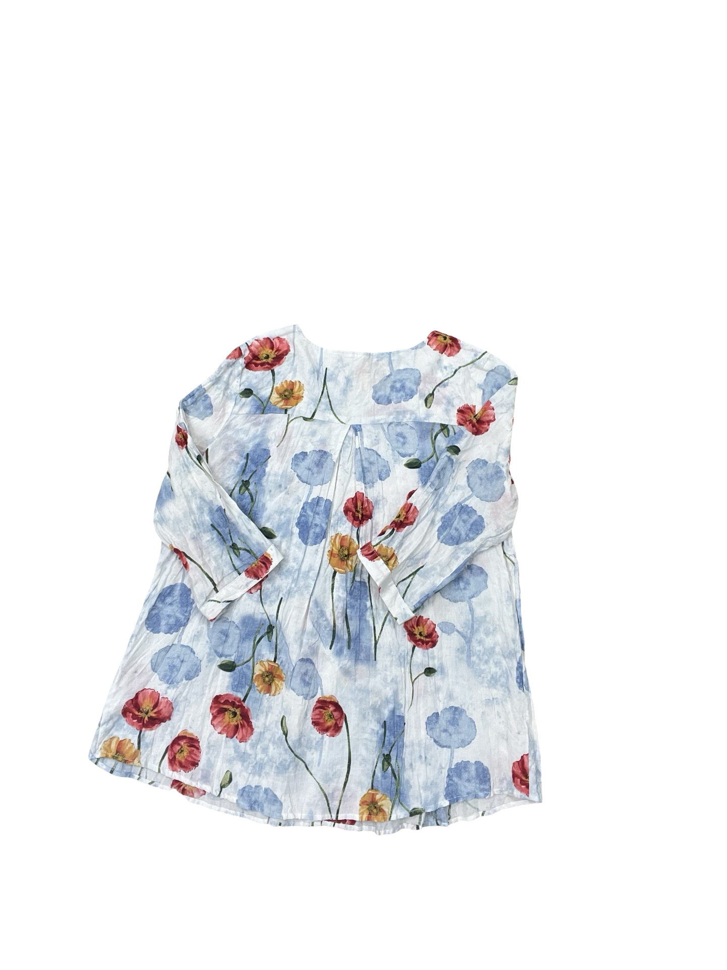 Top 3/4 Sleeve By Ethyl In Blue & White, Size:S
