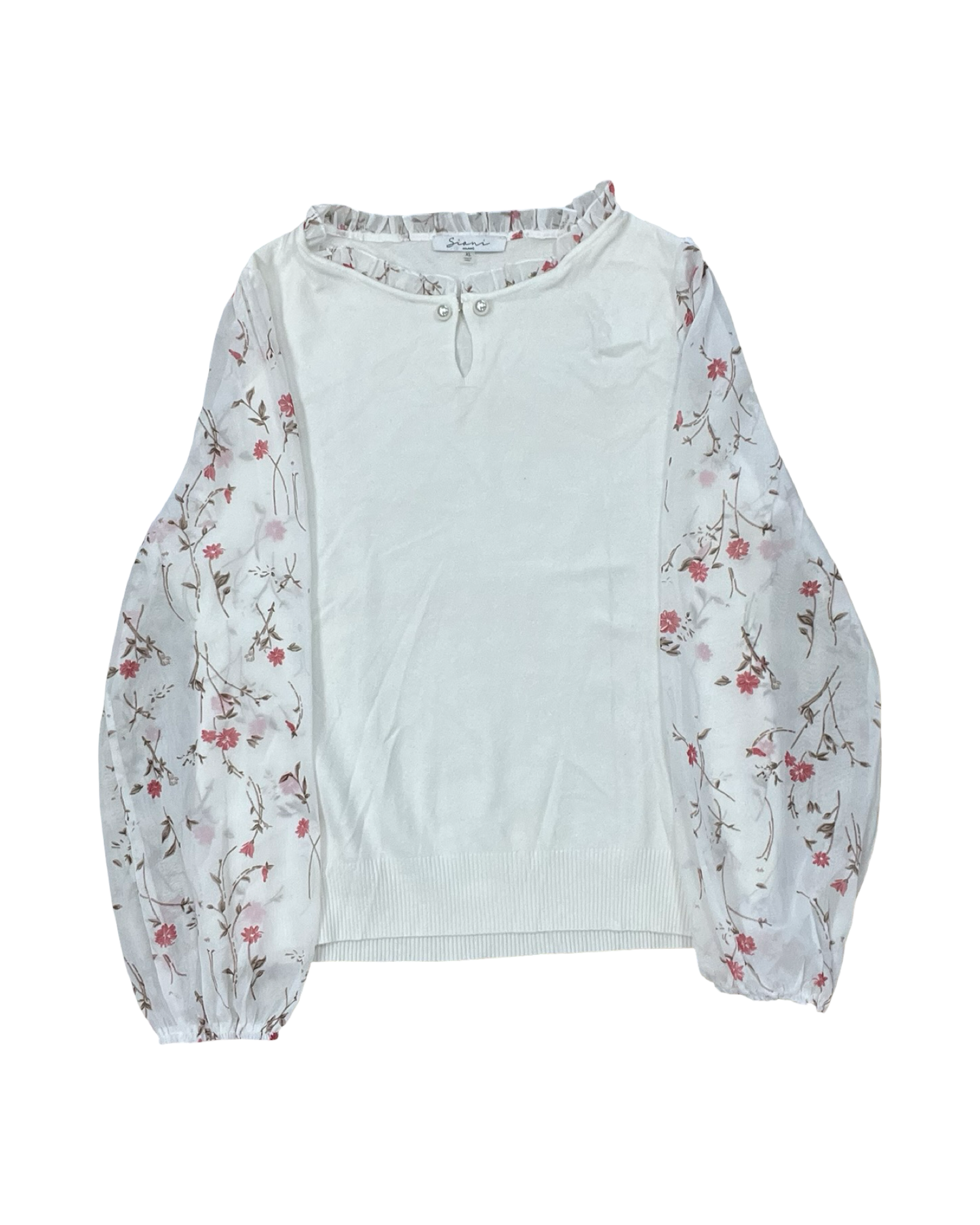 Top Ls By Sioni In White, Size:Xl