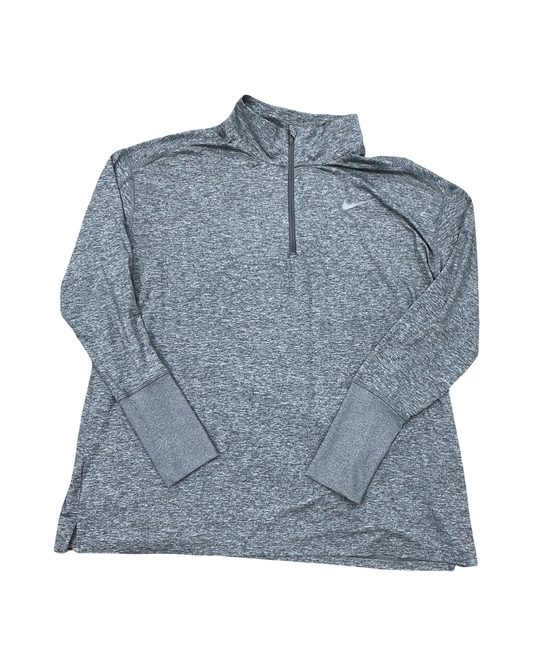 Athletic Top Ls Collar By Nike In Grey, Size:1X