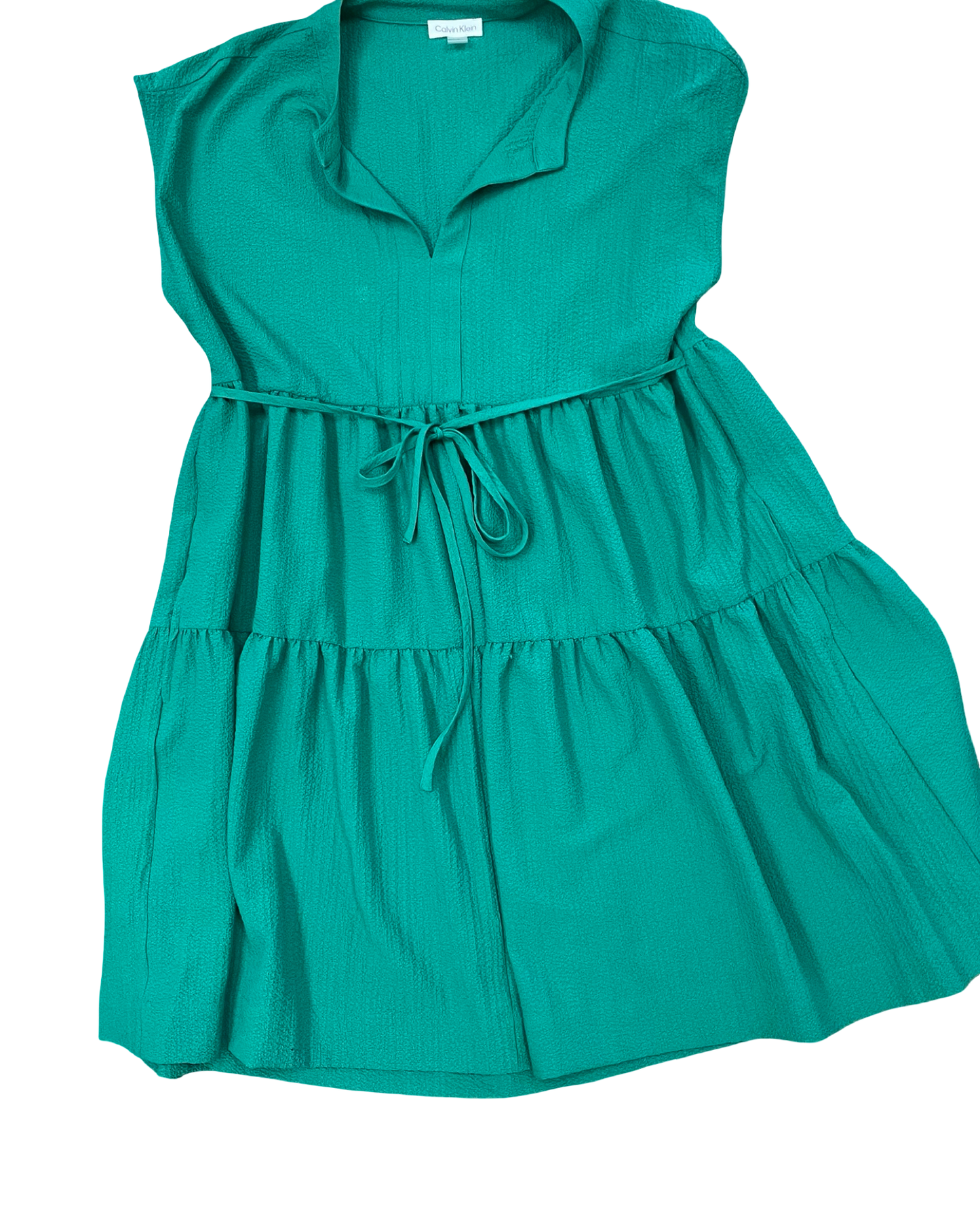 Dress Work By Calvin Klein In Green, Size:L