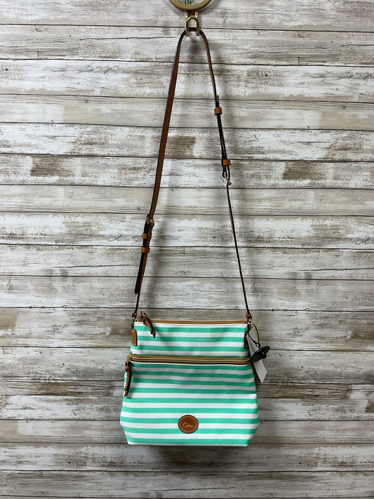 Handbag Designer By Dooney And Bourke In Green & White, Size:Medium