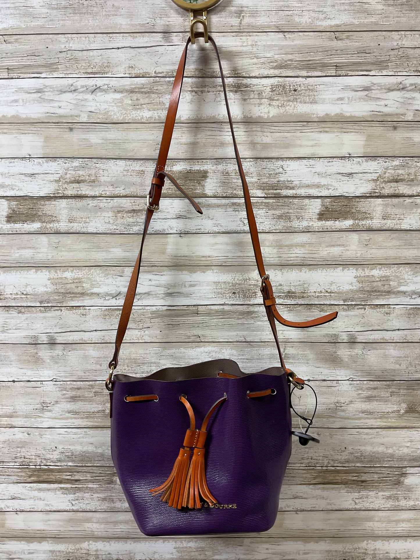 Crossbody Designer By Dooney And Bourke In Purple, Size:Medium