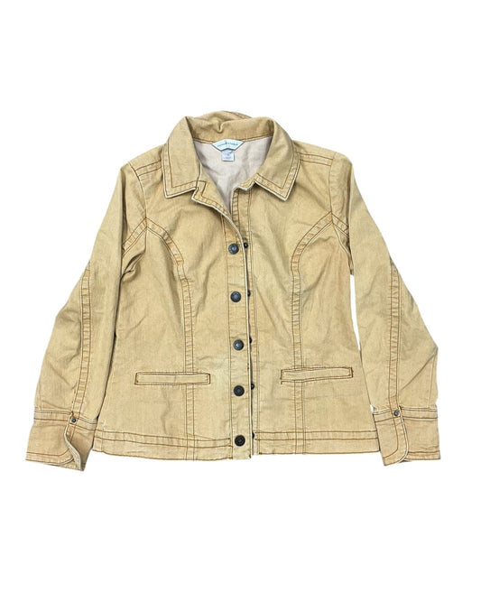 Jacket Denim By Christopher And Banks In Yellow, Size:S
