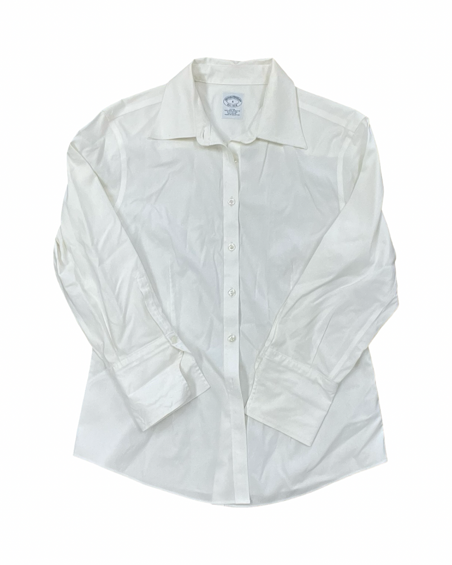 Blouse Ls By Brooks Brothers In White, Size:S