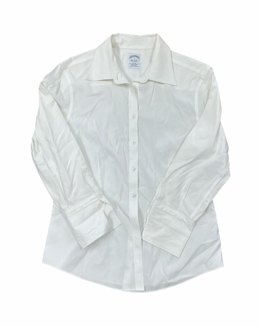 Blouse Ls By Brooks Brothers In White, Size:S