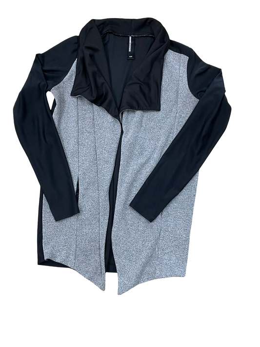 Sweater Cardigan By Mondetta In Black & Grey, Size:M