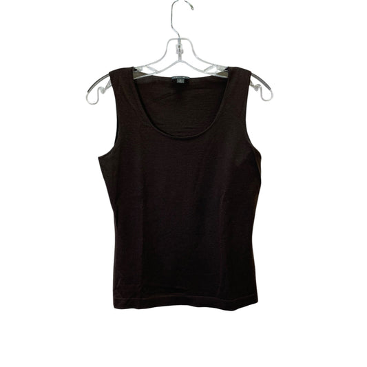 Top Sleeveless Designer By Lafayette 148 In Brown, Size:S