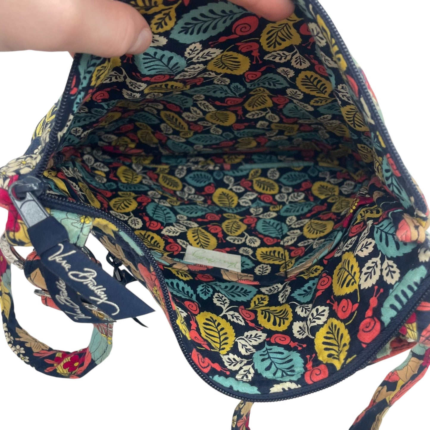 Crossbody By Vera Bradley In Blue & Pink, Size:Medium