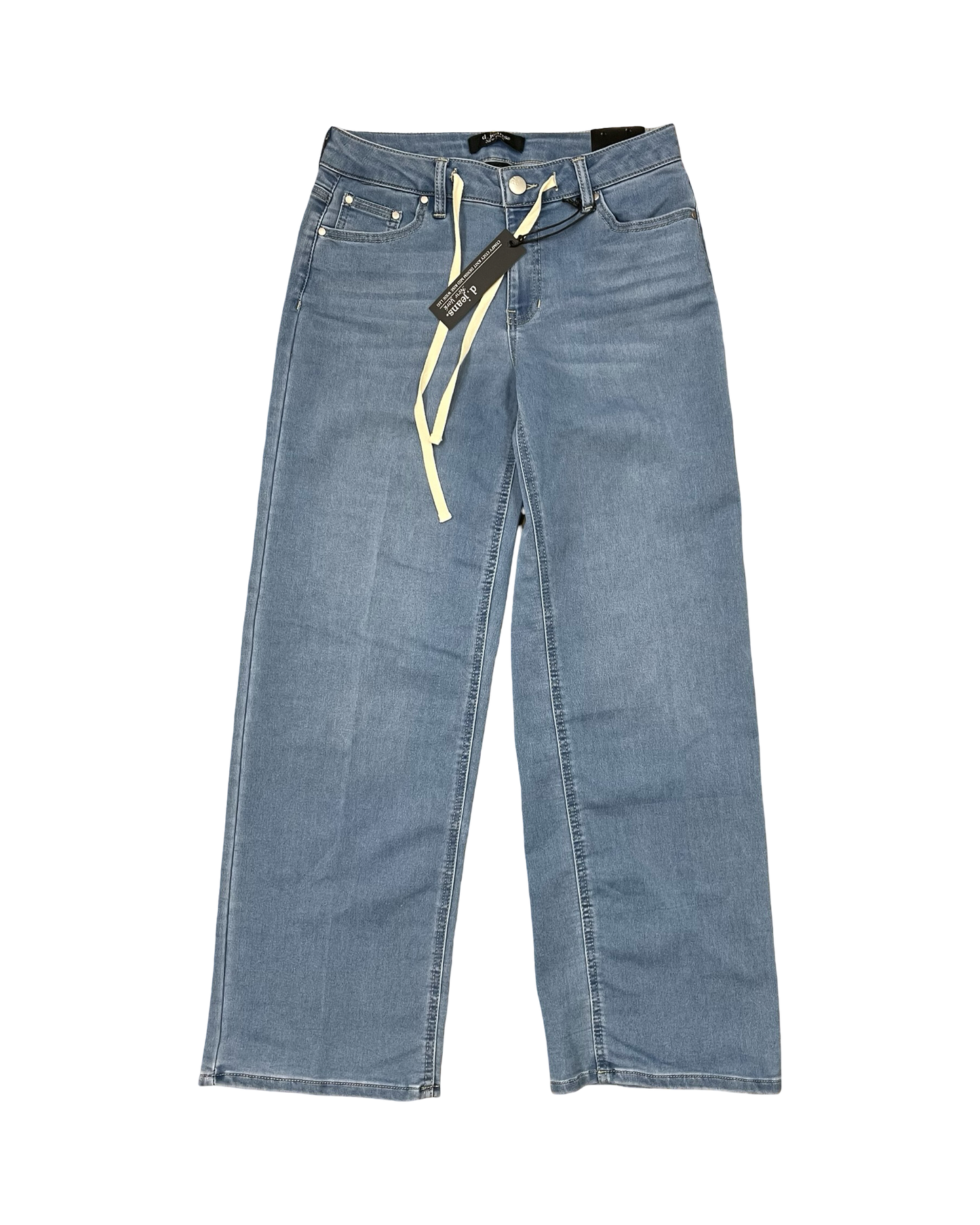 Jeans Wide Leg By D Jeans In Blue Denim, Size:6